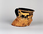 Terracotta cup: cow's hoof, Attributed to a painter recalling the Brygos Painter, Terracotta, Greek, Attic