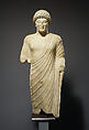 Limestone statue of a youth, Limestone, Cypriot