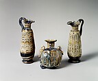 Glass lentoid aryballos (perfume bottle), Glass, Eastern Mediterranean or Italian