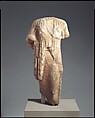 Marble statue of a kore (maiden), Marble, Island, Greek