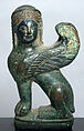 Bronze sphinx, Bronze, Greek