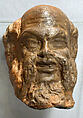 Terracotta head of Silenus, Terracotta, Greek, from Egypt