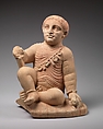 Limestone statuette of a temple boy, Limestone, Cypriot
