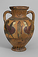 Terracotta neck-amphora (storage jar), Terracotta, Greek, Euboean