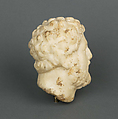 Marble statuette head of a bearded man, Marble, Roman