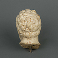 Marble statuette head of a bearded man, Marble, Roman