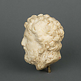 Marble statuette head of a bearded man, Marble, Roman