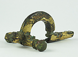 Gilt bronze crossbow fibula, Bronze, Gold, Roman