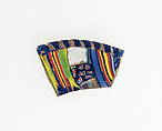 Striped mosaic glass lens-shaped dish fragment, Glass, Roman