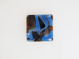 Glass mosaic vessel fragment, Glass, Roman