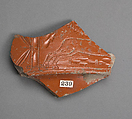 Vase fragment, Terracotta, Roman, Gaul