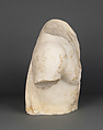 Upper part of a male draped torso, Marble, Island, Roman