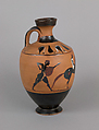 Terracotta lekythos (oil jar), Terracotta, Greek, Euboean