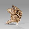 Terracotta plaque of a boar, Terracotta appliqué, painted, Greek, Corinthian