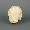 Marble head of a female statuette, Marble, Roman