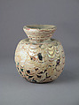 Glass jar with marvered trails, Glass, Roman, Syro-Palestinian