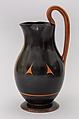 Terracotta olpe (jug), Attributed to the Amasis Painter, Terracotta, Greek, Attic