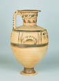 Terracotta Hadra hydria (water jar), Terracotta, Greek, Egypt, Alexandria-Hadra