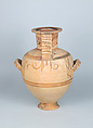 Terracotta Hadra hydria (water jar), Terracotta, Greek, Egypt, Alexandria-Hadra