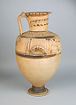 Terracotta Hadra hydria (water jar), Terracotta, Greek, Egypt, Alexandria-Hadra