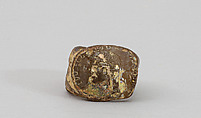 Glass ring, Glass, yellow, Roman
