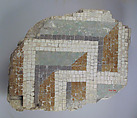 Mosaic floor fragment, Tile, mortar, Roman