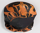 Kylix fragments, Attributed to the Proto-Panaetian Group, Terracotta, Greek, Attic