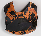 Kylix fragments, Attributed to the Proto-Panaetian Group, Terracotta, Greek, Attic