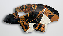 Kylix Fragment, Colmar Painter, Terracotta, Greek, Attic