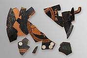 Kylix fragments, Triptolemos Painter, Terracotta, Greek, Attic