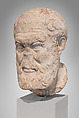 Marble portrait head of Hypereides, Marble, Roman