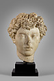 Marble head of the youthful Marcus Aurelius, Marble, Roman