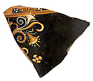 Volute-krater fragment, Terracotta, Greek, South Italian, Apulian