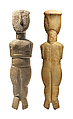 Reconstruction of a marble Cycladic Figure of the Spedos group, Vinzenz Brinkmann, Synthetic marble, natural pigments in egg tempera