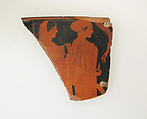 Fragment of a terracotta skyphos (deep drinking cup), Attributed to a follower of Douris, Terracotta, Greek, Attic