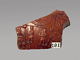 Vase fragment, Terracotta, Roman, Gaul