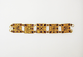 Bracelet with glass inlay, Gold, glass, Roman