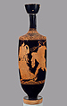 Terracotta lekythos (oil flask), Phiale Painter, Terracotta, Greek, Attic