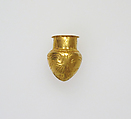 Rattle in the form of a vessel, Gold, Greek