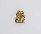 Dress ornament decorated with a palmette, Gold, Greek
