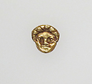 Appliqué in the form of a head, Gold, Greek