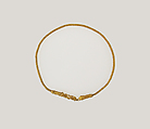 Gold necklace with lion's head terminals, Gold, Greek
