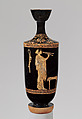 Terracotta lekythos (oil flask), Attributed to the Brygos Painter, Terracotta, Greek, Attic