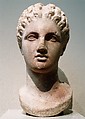 Marble head of a goddess, Marble, Greek