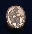 Chalcedony scaraboid, Attributed to Epimenes, Chalcedony, Greek