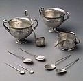 Four silver spoons, Silver, Roman