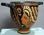 Terracotta skyphos, Terracotta, Greek, South Italian, Apulian