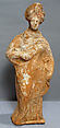 Terracotta statuette of a woman, Terracotta with traces of white slip, Greek, Boeotian