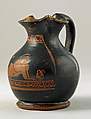 Oinochoe, chous, Terracotta, Greek, Attic
