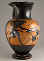 Oinochoe, Related to the Keyside Class, Terracotta, Greek, Attic